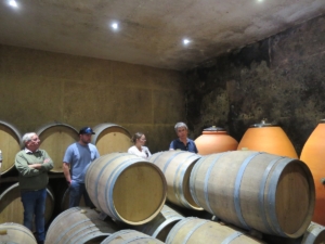 photo de chai d'élevage de vins illustrant la présentation de l'école du vin Ludivinum